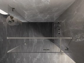 Mexen Lunar T, sklopný pravý sprchový kút 140 x 70 cm, 8mm číre sklo, oceľový profil, 834T-140-070-97-00-P