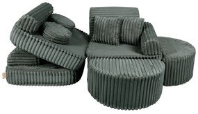 MeowBaby® Churros detská pohovka Max, Pine Forest Green