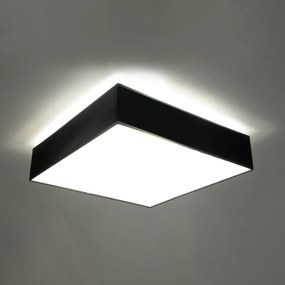 Stropné svietidlo Horus, 1x čierne plastové tienidlo, (biely plast), (45 cm)