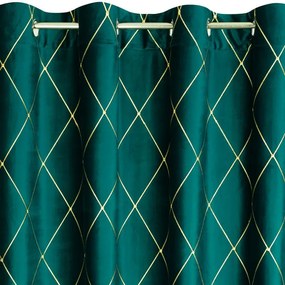 Dekorstudio Francúzsky zamatový záves PIERRE CARDIN MARGO - tyrkysový