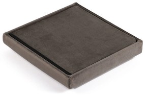 Hnedý skladací taburet CUBEXO VELVET M