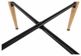 Kondela Barový stôl, biela/dub, priemer 60 cm, IMAM