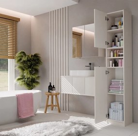 Vysoká koupelnová skříňka Marbela kašmírová