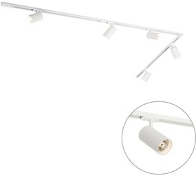 Moderný koľajnicový systém s 5 bielymi reflektormi 1-fázový GU10 70mm - Iconic Jeana Luxe