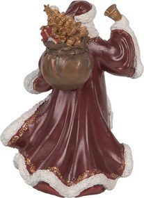 Červená vianočná dekorácia Santa Claus s darčekmi - 15*11*20 cm