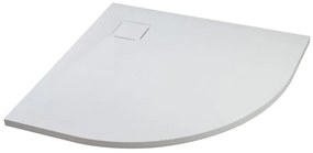 Cagliari White 80x80x2,6 cm Kruhová, SMC sprchová vanička, so sifonom