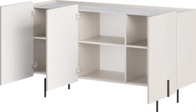 Komoda Malmi 150 cm - kašmírová / crema bianca / čierna