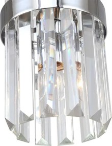 Závesný luster na lanku VETRO 1xE14/10W/230V, lesklý chróm