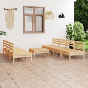 8-dielna záhradná sedacia súprava masívne borovicové drevo 3082492