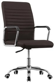 Otočná kancelárska stolička hnedá látková 20477
