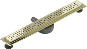 Mexen Flat 360°, nerezový sprchový žľab vzor M01 60 cm, zlatá lesklá, 1520060-40