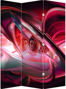 Paraván - Červené fraktály (126x170 cm)