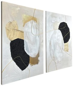 Obrazy s ručne maľovanými prvkami v súprave 2 ks 50x70 cm Crystal – Styler