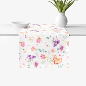 Goldea behúň na stôl 100% bavlnené plátno deluxe - jarné pohladenie 50x120 cm