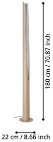 Eglo 390283 - LED Stojacia lampa PREBONE 1xGU10/5,7W/230V béžová