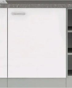Dolná kuchynská skrinka Bianka 60D, 60 cm, biely lesk%