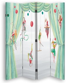 Gario Paraván Cirkusoví akrobati a zelený záves Rozmery: 145 x 170 cm, Prevedenie: Klasický paraván