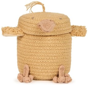 Žltý látkový detský kôš na hračky ø 13x15 cm Mini Charlie the Chicken – Lorena Canals