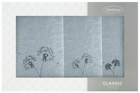 FROTÉ UTERÁK MOLI3 SADA 1KS 30X50 CM, 1KS 50X90 CM, 1KS 70X140 CM STRIEBORNÁ