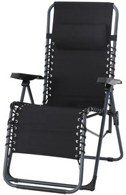 Záhradná stolička Liro Relax čierna