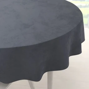 Biante Zamatový okrúhly obrus Velvet Premium SVP-004 Antracitovo sivý Ø 100 cm