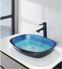 Modré sklenené umývadlo 54x39,5 cm Kvaore – Sapho