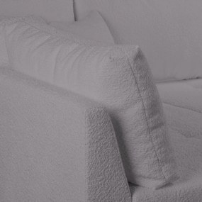 Tmavosivá rohová pohovka z textílie buklé (ľavý roh) Ariella – Ropez