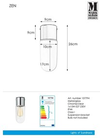 Stropné svietidlo Markslöjd Zen Ceiling Chrome Clear