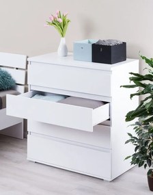 Drevona, komoda REA AMY 3, Biela