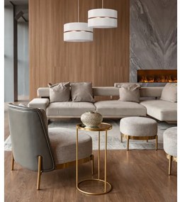 Duolla - Luster na lanku DUO 1xE27/15W/230V pr. 40 cm krémová/zlatá