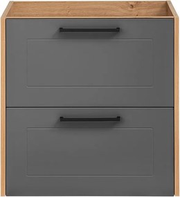 Comad Kúpeľňová skrinka pod umývadlo Madera Grey 60 grafit/dub artisan