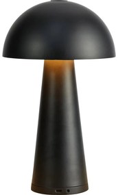Markslöjd 108655 - LED Stmievateľná nabíjacia lampa FUNGI LED/1,5W/5V IP44 čierna