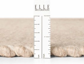 ELLE Decoration, Kusový koberec Lyon Beans 106315 Natural Beige kruh z kolekcie Elle, 200x200 (priemer) kruh, béžová, obývacia izba