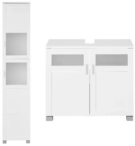 Livarno home Vysoká skrinka do kúpeľne Basel + Skrinka pod umývadlo Basel  (800008882)