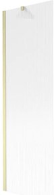 Mexen Next, 1-krídlová vaňová zástena 60 x 150 cm, 6mm sklo Ribs, zlatá matná, 895-060-000-00-09-55