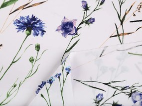 Biante Bavlnený záves Sandra SA-429 Lúčne kvietky s vážkami 150x140 cm