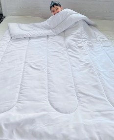 Celoročná prikrývka prešívaná PEACH 140x200 cm, biela