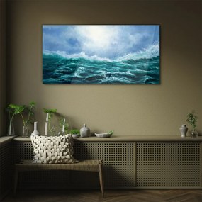 Skleneny obraz Morská búrka príroda