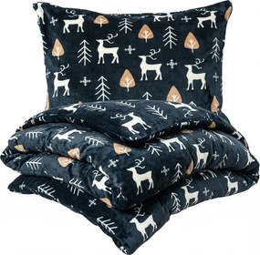 4Home obliečky mikroflanel Nordic Deer, 140 x 200 cm, 70 x 90 cm