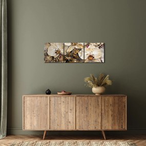 Obraz - Orchidey (s hodinami) (90x30 cm)