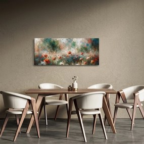 Obraz – Abstrakcia poľa s makmi (120x50 cm)