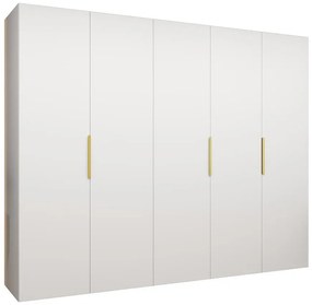 Skriňa Marbella I 250 biela/zlatá