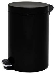 Kovový odpadkový kôš Basic, objem 12 l, čierny