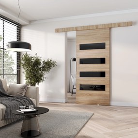 Posuvné interiérové dvere BARRET 6 - 106 cm, dub sonoma