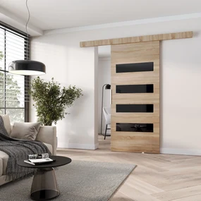 Posuvné interiérové dvere BARRET 6 - 106 cm, dub sonoma