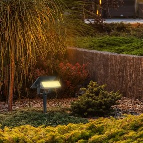 LED Solárne svietidlo LED/0,9W/3,7V 3000K IP65 1200 mAh čierna