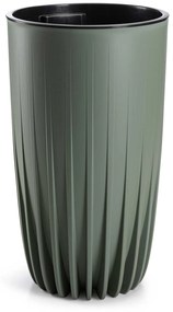 PLASTOVÝ KVETINÁČ STRIPPED 30X51,5 CM ZELENÁ