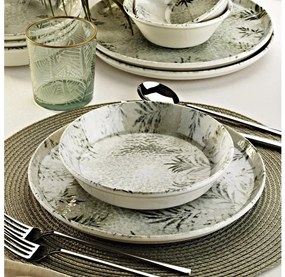 Jedálenská súprava 18 ks sivá/porcelán