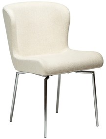 Krémovobiela čalúnená jedálenská stolička Glam – DAN-FORM Denmark