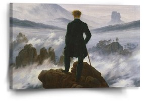 Sablio Obraz Pútnik nad morom hmly - Caspar David Friedrich - 60x40 cm